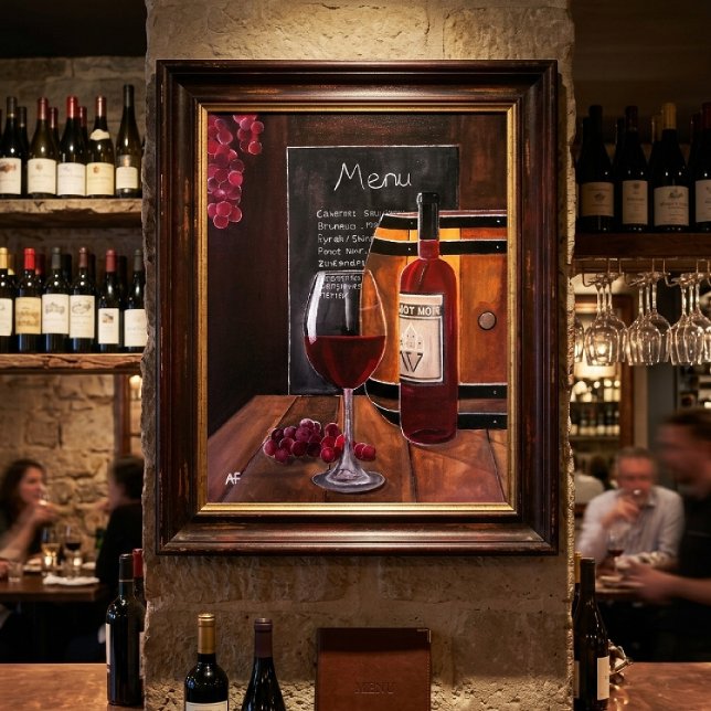 Toile Peinture au vin rouge par Alfred Fox (Créateur téléchargé)