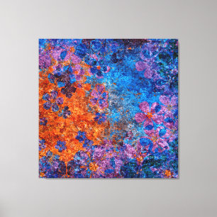 Toile Peinture aux fleurs pastel