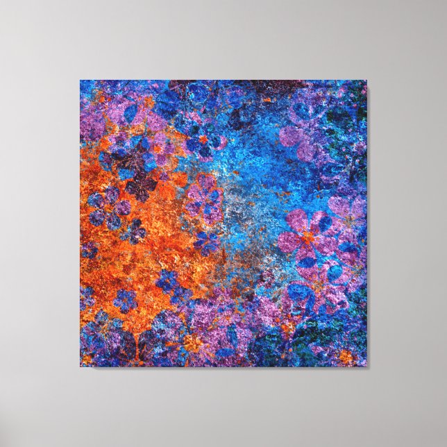 Toile Peinture aux fleurs pastel (Recto)