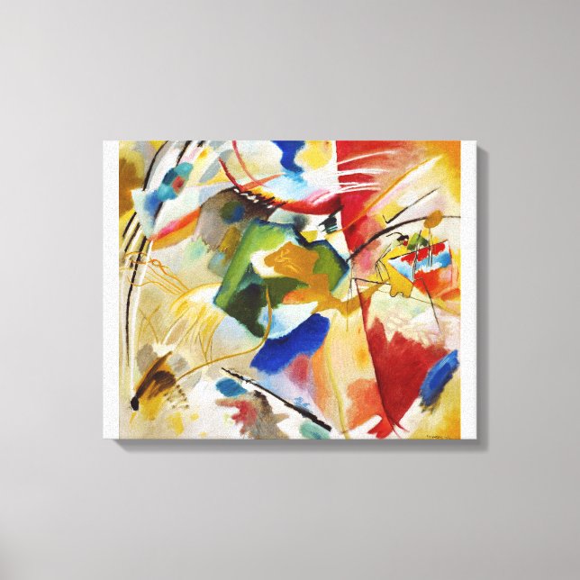 Toile Peinture avec Green Center Wassily Kandinsky (Recto)