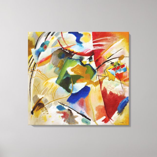 Toile Peinture avec Green Center Wassily Kandinsky (Recto)