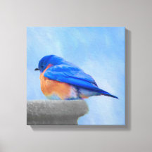 Peinture Bluebird - Art original pour oiseaux