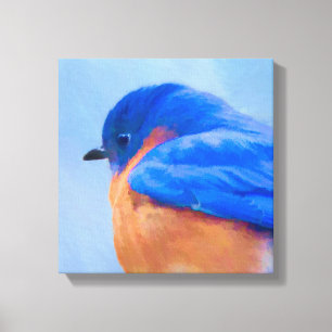 Toile Peinture Bluebird - Art original pour oiseaux