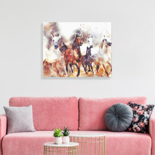 Toile Peinture Chevaux Sauvages Stampeding