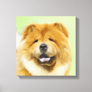 Toile Peinture Chow Chow - Joli art original chien