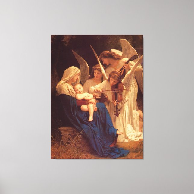 Toile Peinture classique de Bouguereau : Chanson des ang (Recto)