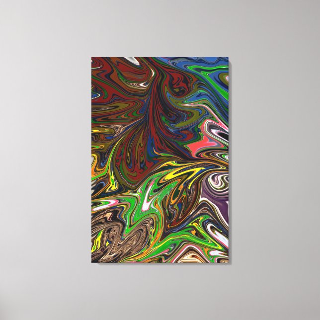 Toile Peinture colorée | Art Abstrait (Recto)