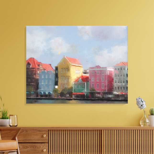 Toile Peinture colorée de Curaçao (Insitu(Salon))