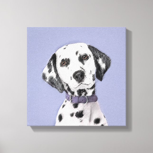 Toile Peinture Dalmatienne - Cute Original Chien Art (Recto)