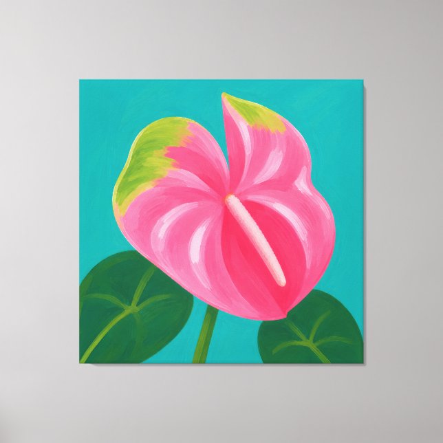 Toile peinture d'anthurium (Recto)