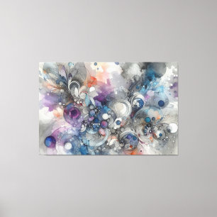 Toile Peinture d'aquarelle abstraite détaillée