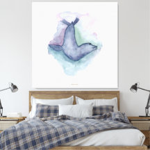 Peinture d'aquarelle de phoque bleu