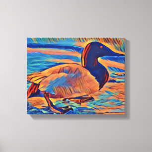 Toile Peinture d'art de canard de Canvasback