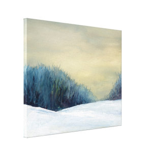 Toile Peinture d'art du crépuscule d'hiver