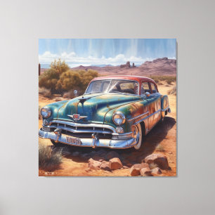Toile Peinture d'art personnalisée de berline de désert 