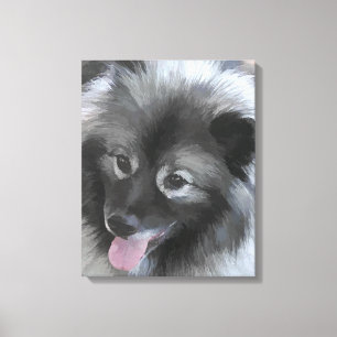 Toile Peinture de Bailey de Keeshond - art original