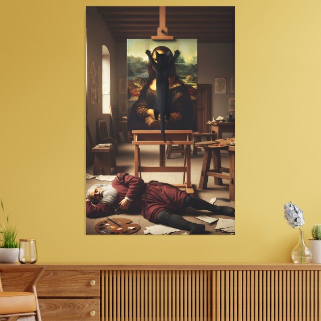 Toile Peinture de chat amusante (Insitu(Salon))
