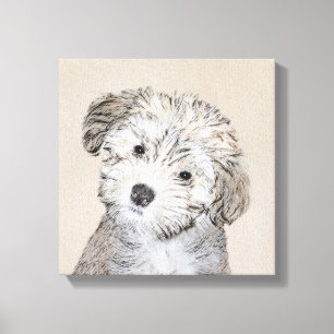Toile Peinture de Chien Havanais - Cute Original Chien A
