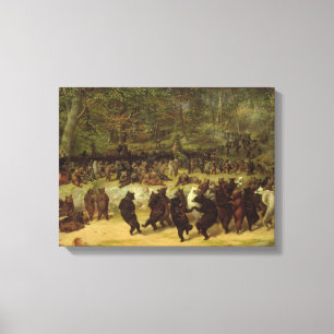 Toile Peinture de danse de l'ours - Barbe William Holbro