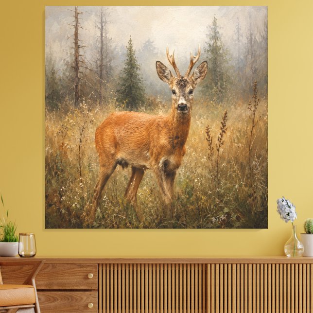Toile Peinture de faune de chevreuil européen (Insitu(Salon))