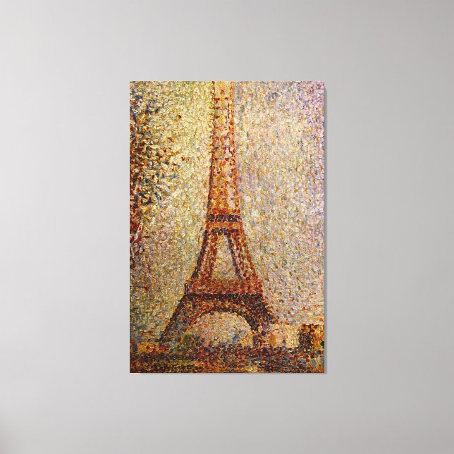 Toile Peinture de Georges Seurat : La Tour Eiffel (1889) (Recto)