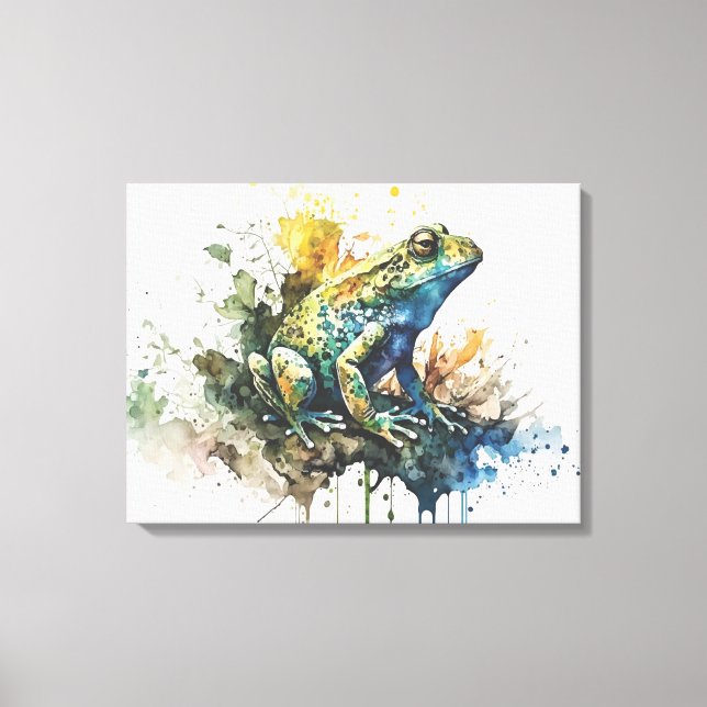 Toile Peinture de grenouille semi-Abstraite très Cool (Recto)