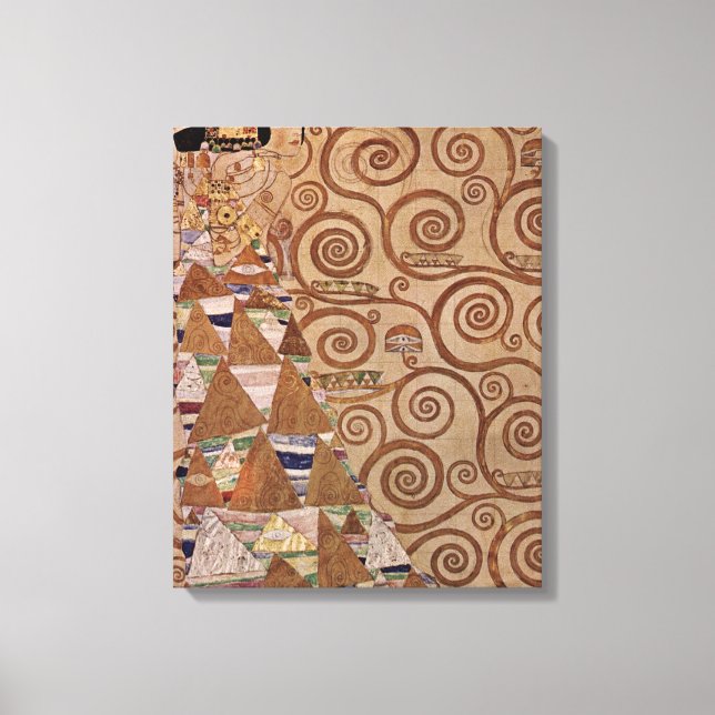 Toile Peinture de Gustav Klimt : L'attente (1908) (Recto)