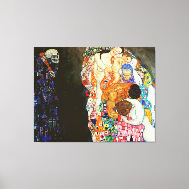 Toile Peinture de Gustav Klimt sur Death and Life. (Recto)