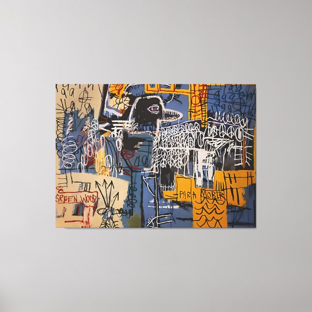 Toile peinture de Jean Michel Basquiat (Recto)