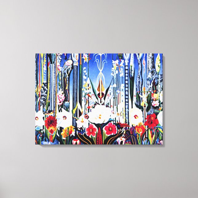 Toile Peinture de Joseph Stella, Fleurs Italie (Recto)