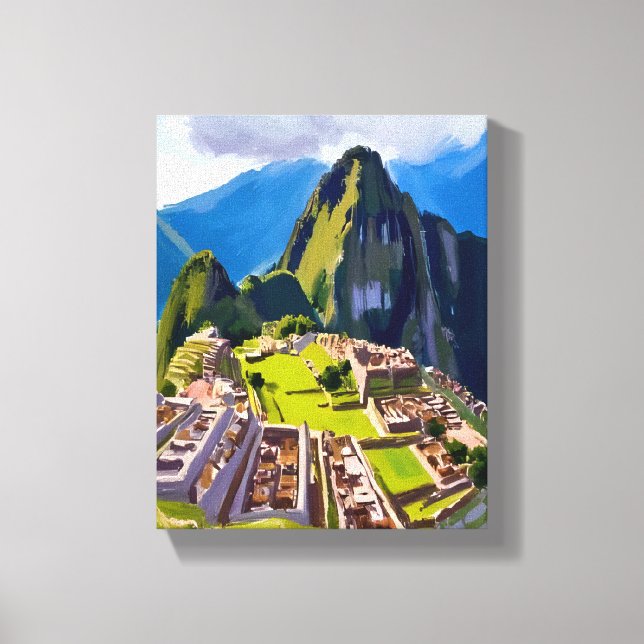 Toile Peinture de Machu Picchu Pérou (Recto)