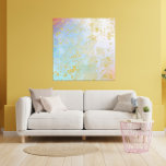 Toile Peinture de Parties scintillant d'or Faux Artistiq<br><div class="desc">Design moderne et élégant imprimé en toile étirée avec un arrière - plan pastel abstrait avec des brosses à parties scintillant en faux or.</div>
