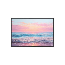Peinture de paysage marin au coucher du soleil sur