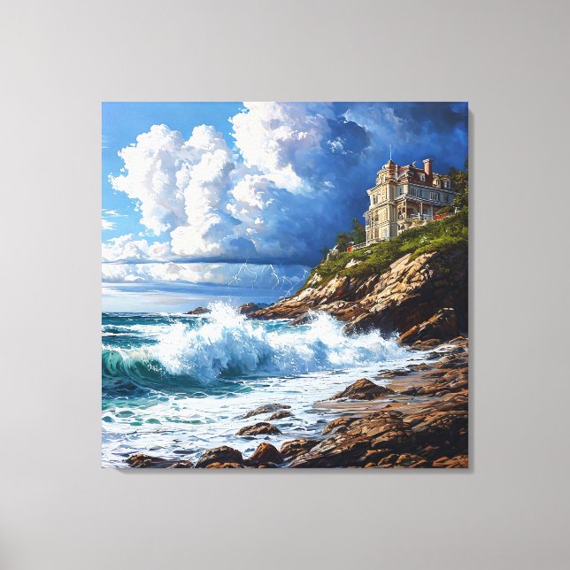 Toile Peinture de paysage marin incroyable (Recto)