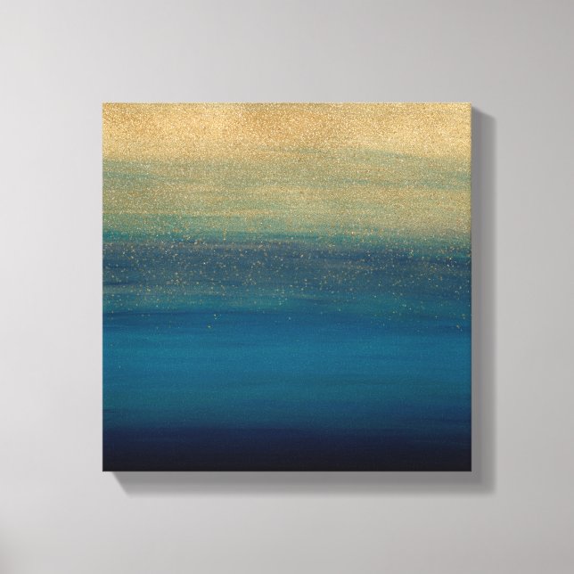 Toile Peinture de pinceau doré moderne (Recto)