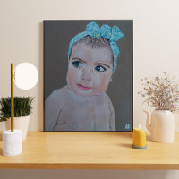 Peinture de portrait de bébé par Alfred Fox