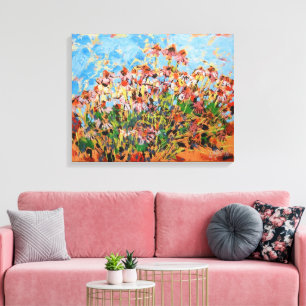Toile Peinture de Rudbeckias / Artiste Larry Lerew