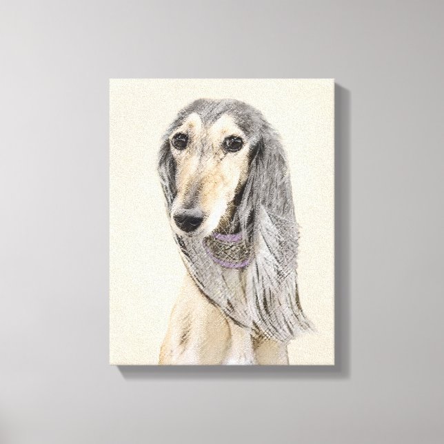 Toile Peinture de Saluki (Faune) - Cute Original Chien A (Recto)