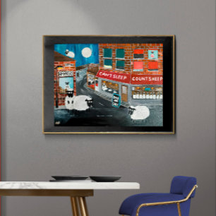 Toile Peinture de Sheep Town par Alfred Fox