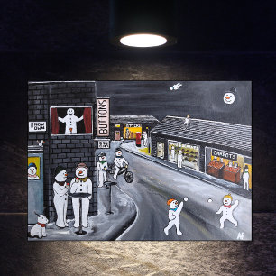 Toile Peinture de Snow Town par Alfred Fox
