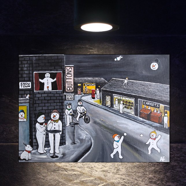 Toile Peinture de Snow Town par Alfred Fox (Créateur téléchargé)