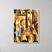 Peinture de violon avec art géométrique
