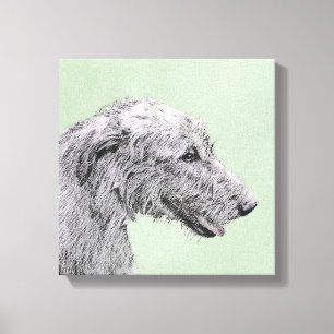 Toile Peinture de Wolfhound irlandais - Joli art origina