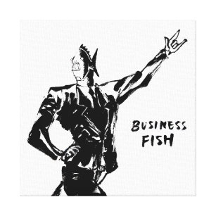 Toile Peinture d'encre de poissons d'affaires (ZEN de