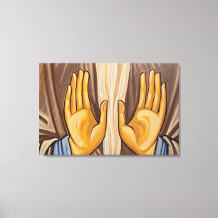 Toile Peinture Des Mains Dans Une Église