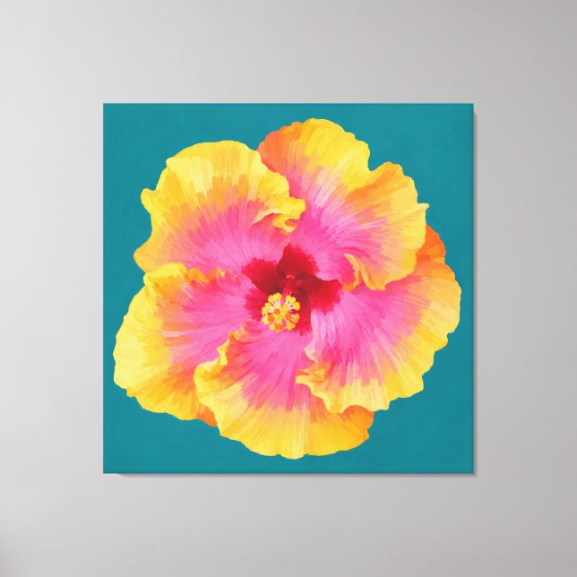 Toile Peinture d'hibiscus (Recto)