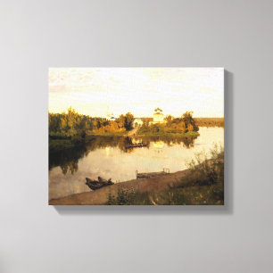 Toile Peinture d'Isaak Levitan sur les cloches du soir