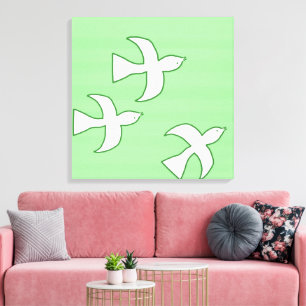 Toile peinture d'oiseaux