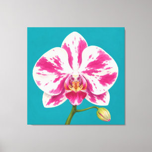 Toile peinture d'orchidée