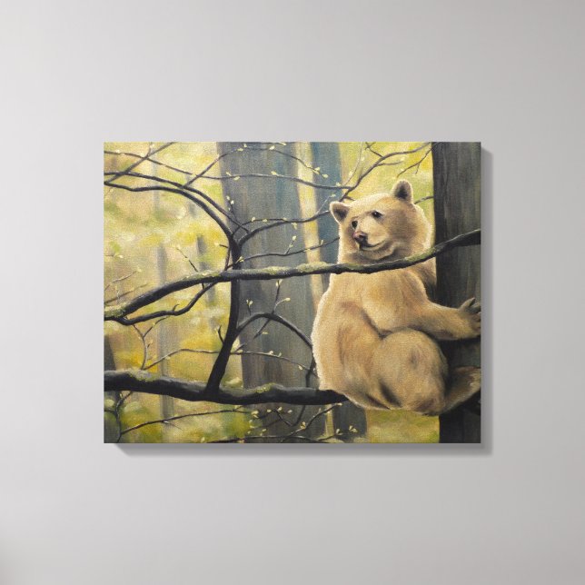 Toile Peinture d'ours Spirit Bear Imprimantes Kermode (Recto)